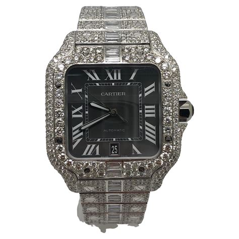 cartier diamond watches for sale|cartier watch with diamond bezel.